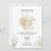 Lily of Valley Matcha Made in Heaven Couple Shower Einladung (Vorderseite)