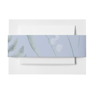 Lily of Valley mit Ferns Babyblau Einladungsbanderole