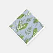 Lily of Valley mit Ferns | Babyblau Serviette (Ecke)