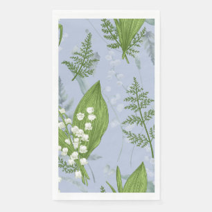 Lily of Valley mit Ferns   Babyblau Serviette
