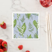 Lily of Valley mit Ferns | Babyblau Serviette (Beispiel)