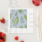 Lily of Valley mit Ferns | Babyblau Serviette (Beispiel)