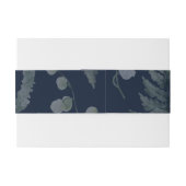 Lily of Valley mit Ferns | Dunkelblau Einladungsbanderole (Rückseitenbeispiel)