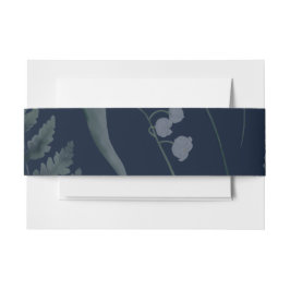 Lily of Valley mit Ferns | Dunkelblau Einladungsbanderole