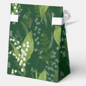 Lily of Valley mit Ferns | Dunkelgrün Geschenkschachtel (Rückseite)