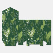 Lily of Valley mit Ferns | Dunkelgrün Geschenkschachtel (Ungefaltet)