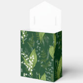 Lily of Valley mit Ferns | Dunkelgrün Geschenkschachtel (Offen)