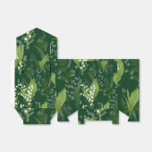 Lily of Valley mit Ferns | Dunkelgrün Geschenkschachtel (Ungefaltet)