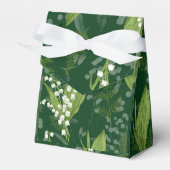 Lily of Valley mit Ferns | Dunkelgrün Geschenkschachtel (Vorderseite)