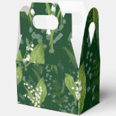 Lily of Valley mit Ferns | Dunkelgrün Geschenkschachtel (Offen)