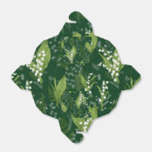 Lily of Valley mit Ferns | Dunkelgrün Geschenkschachtel (Ungefaltet)