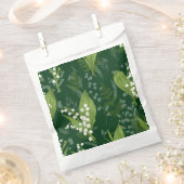 Lily of Valley mit Ferns | Dunkelgrün Geschenktütchen (Ausgeschnitten)