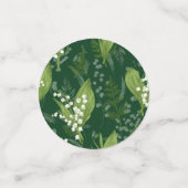 Lily of Valley mit Ferns | Dunkelgrün Konfetti (Klein Vorderseite)