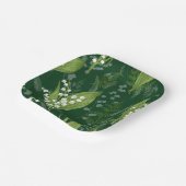 Lily of Valley mit Ferns | Dunkelgrün, nicht kunde Pappteller (Gewinkelt)