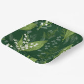 Lily of Valley mit Ferns | Dunkelgrün, nicht kunde Pappteller (Gewinkelt)