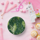 Lily of Valley mit Ferns | Dunkelgrün, nicht kunde Pappteller (Party)