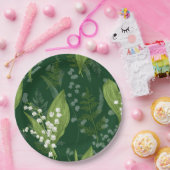 Lily of Valley mit Ferns | Dunkelgrün, nicht kunde Pappteller (Party)