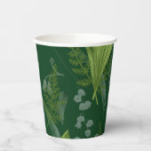 Lily of Valley mit Ferns | Dunkelgrün Pappbecher (Links)