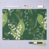 Lily of Valley mit Ferns | Dunkelgrün Seidenpapier (Handwerk)