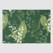 Lily of Valley mit Ferns | Dunkelgrün Seidenpapier (Vorderseite)