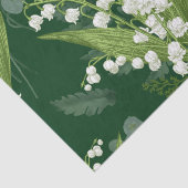 Lily of Valley mit Ferns | Dunkelgrün Seidenpapier (Detail)