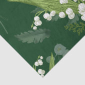 Lily of Valley mit Ferns | Dunkelgrün Seidenpapier (Detail)