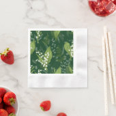 Lily of Valley mit Ferns | Dunkelgrün Serviette (Beispiel)
