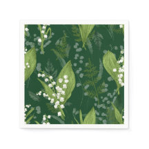 Lily of Valley mit Ferns | Dunkelgrün