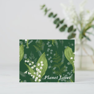 Lily of Valley mit Ferns Dunkelgrüne Gewohnheit Mitteilungskarte