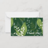 Lily of Valley mit Ferns | Dunkelgrüne Gewohnheit Mitteilungskarte (Vorderseite)