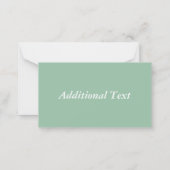 Lily of Valley mit Ferns | Dunkelgrüne Gewohnheit Mitteilungskarte (Rückseite)