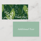 Lily of Valley mit Ferns | Dunkelgrüne Gewohnheit Mitteilungskarte (Vorne/Hinten)