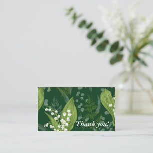 Lily of Valley mit Ferns Dunkelgrüne Gewohnheit Mitteilungskarte