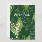 Lily of Valley mit Ferns | Dunkelgrüne Gewohnheit Mitteilungskarte (Vorderseite)