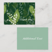 Lily of Valley mit Ferns | Dunkelgrüne Gewohnheit Mitteilungskarte (Vorne/Hinten)