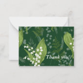 Lily of Valley mit Ferns | Dunkelgrüne Gewohnheit Mitteilungskarte (Vorderseite)