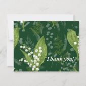 Lily of Valley mit Ferns | Dunkelgrüne Gewohnheit Mitteilungskarte (Vorderseite)