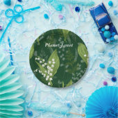 Lily of Valley mit Ferns | Dunkelgrüne Gewohnheit Pappteller (Party)