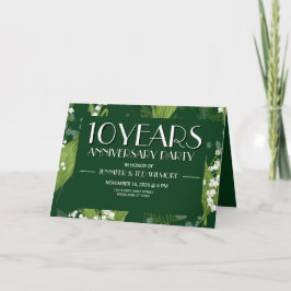 Lily of Valley mit Ferns | Grüne DDR-Jahrestag Einladung