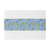 Lily of Valley mit Ferns | Mittelblau Einladungsbanderole (Rückseitenbeispiel)