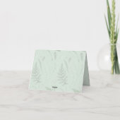 Lily of Valley mit Ferns | Sage Green Custom Dankeskarte (Rückseite)