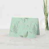 Lily of Valley mit Ferns | Sage Green Custom Einladung (Rückseite)