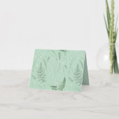 Lily of Valley mit Ferns | Sage Green Custom Einladung (Rückseite)