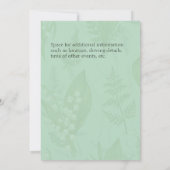 Lily of Valley mit Ferns | Sage Green Custom Einladung (Rückseite)