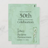 Lily of Valley mit Ferns | Sage Green Custom Postkarte (Vorne/Hinten)