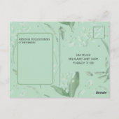 Lily of Valley mit Ferns | Sage Green Custom Postkarte (Rückseite)