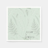 Lily of Valley mit Ferns | Sage Green Custom Serviette (Vorderseite)