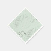 Lily of Valley mit Ferns | Sage Green Custom Serviette (Ecke)
