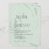 Lily of Valley mit Ferns | Sage Green v2 Einladung (Vorne/Hinten)