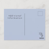 Lily of Valley mit Ferns | Tiefblau Postkarte (Rückseite)